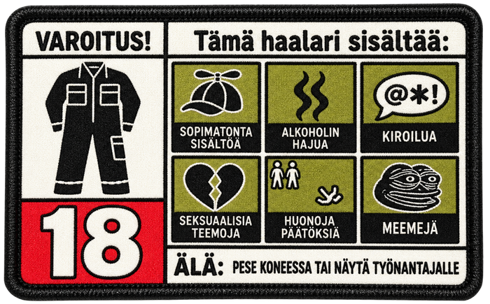 Haalareiden varoitus
