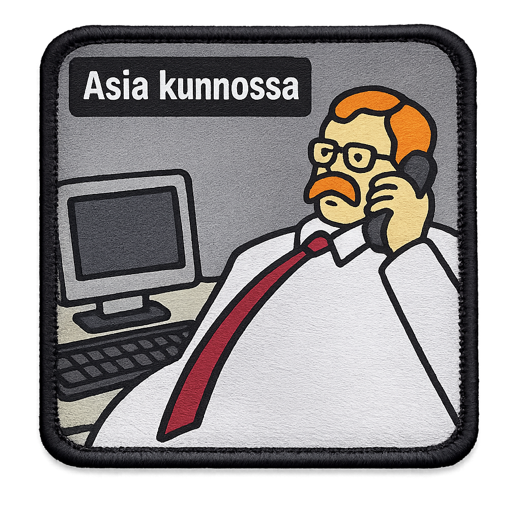 Kudottu haalarimerkki